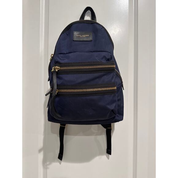 MSRP $250 ✨ Marc Jacobs Nylon Backpack – Navy | Exposed Copper Zippers ✨ - Picture 2 of 8